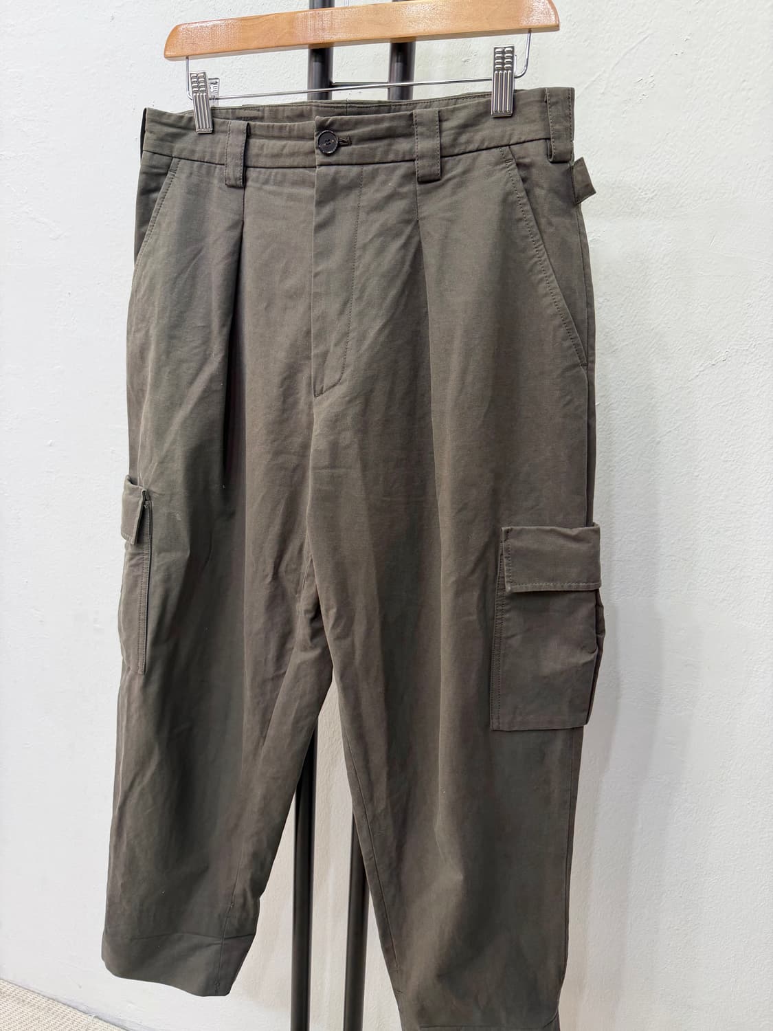 정품) 시스템옴므 21ss 카키 카고팬츠 82(32) 상품이미지3