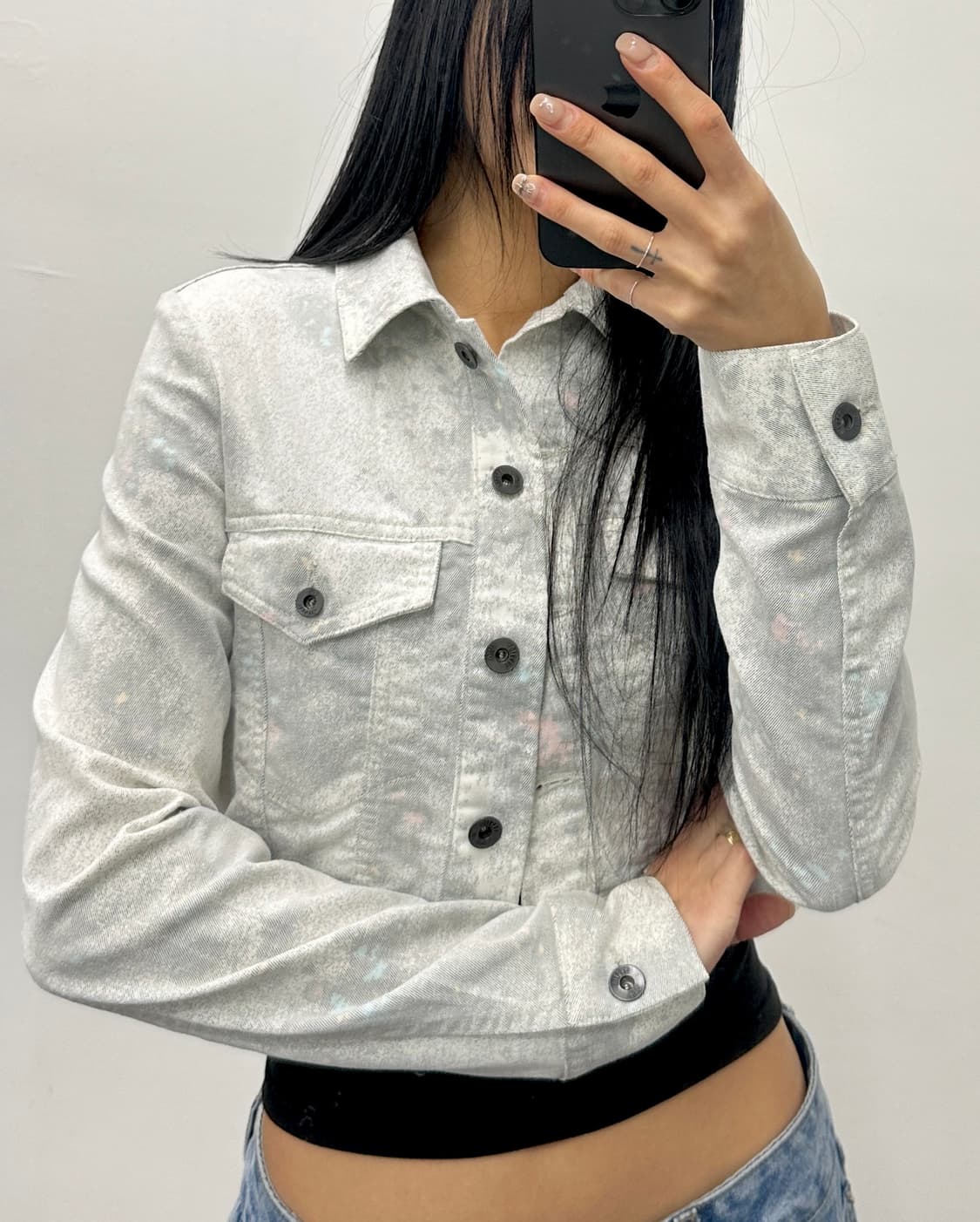 Diesel 디젤 페인티드 크롭 데님 자켓 상품이미지2