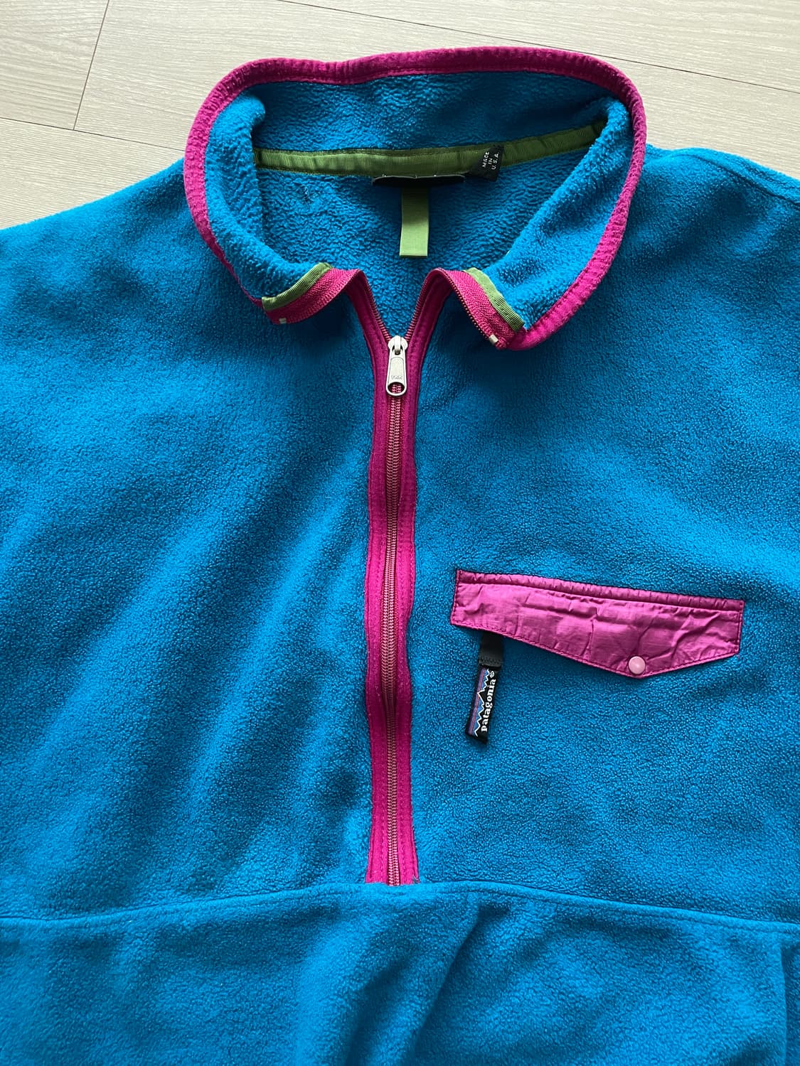 90s 파타고니아 집업 신칠라 블루 핑크 플리스  patagonia 상품이미지3