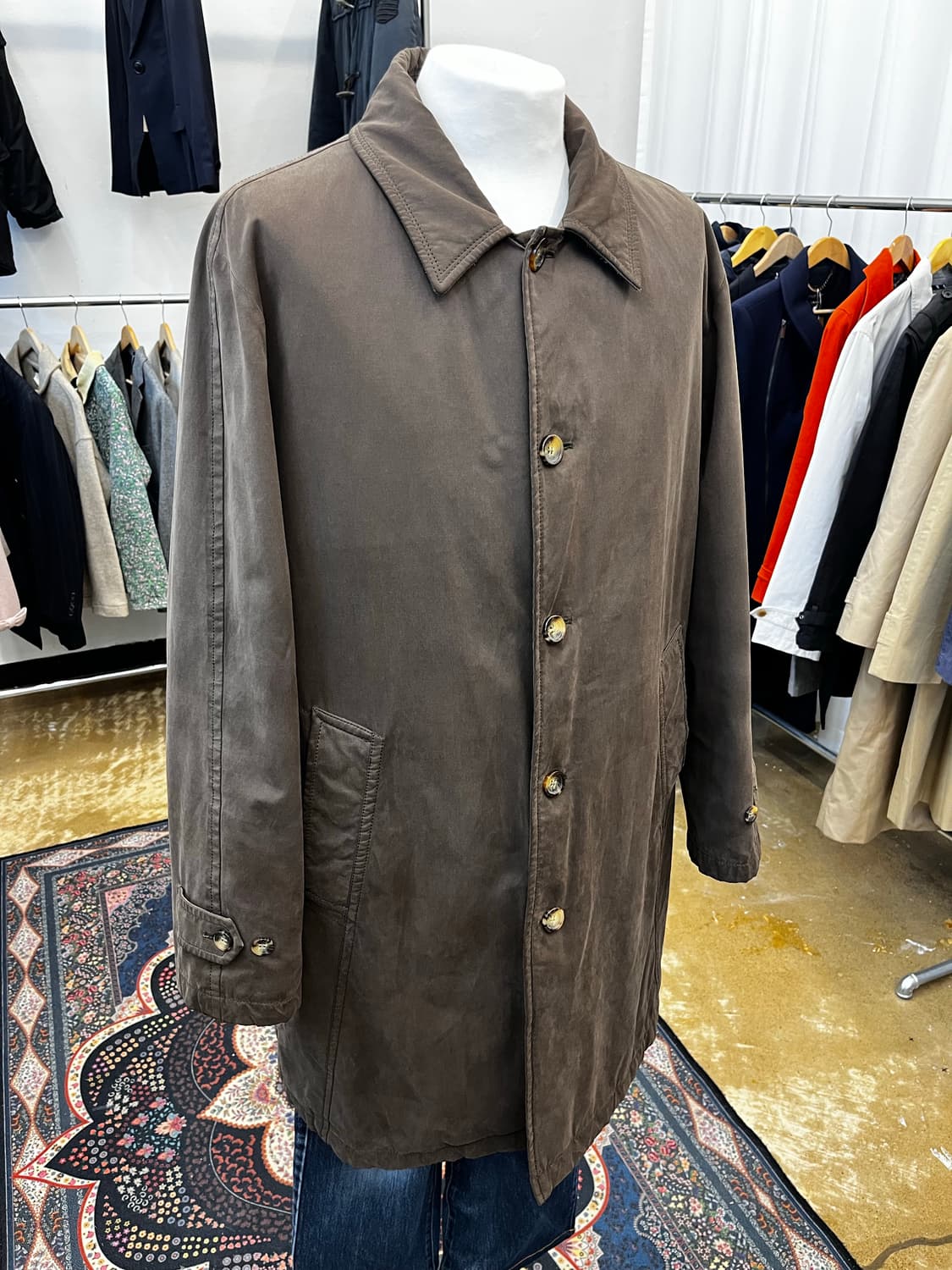 헨리 코튼 퀼티드 라이닝 싱글 코트 상품이미지1