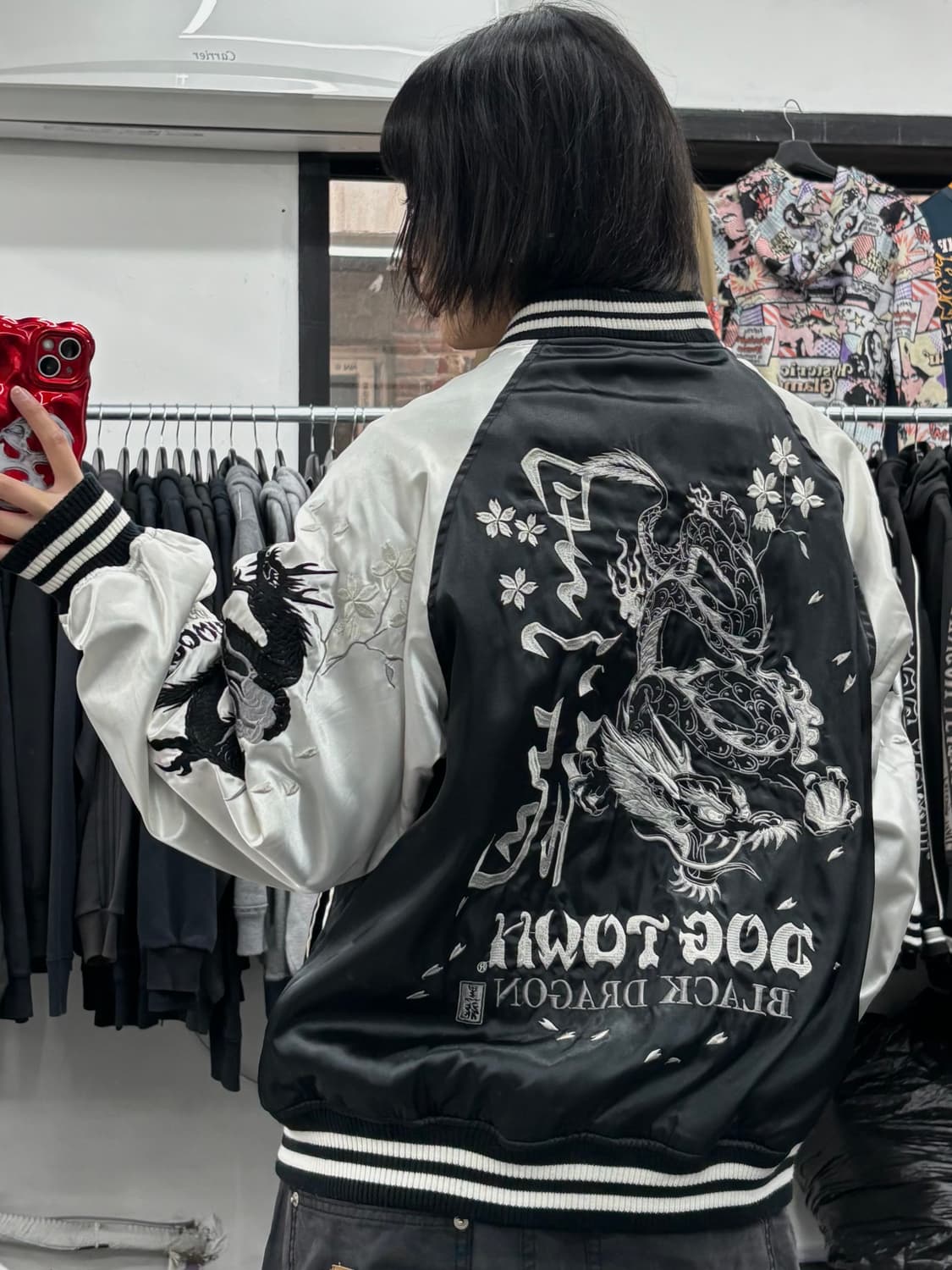 도그타운 블랙 드래곤 퀄팅 스카잔 자켓 상품이미지5