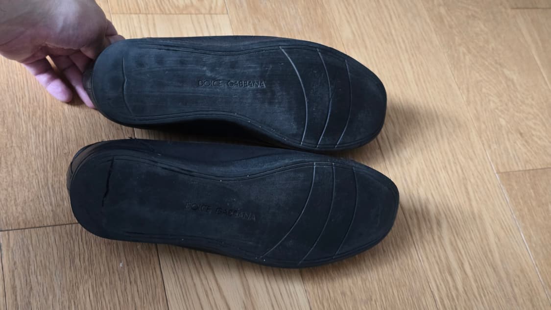 돌체앤가바나 남자 블랙 가죽 스니커즈 (275) 상품이미지4