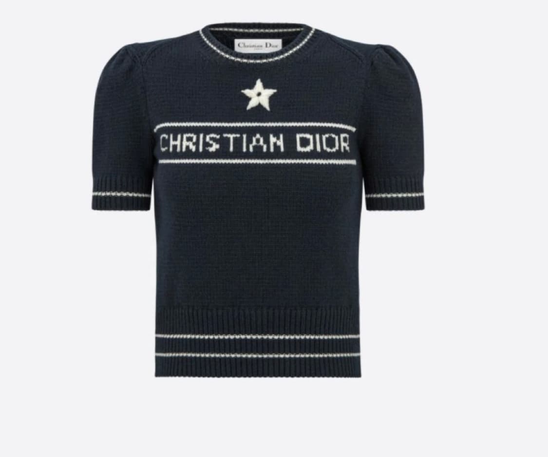 디올 별 반팔 퍼프 소매 니트 상품이미지1