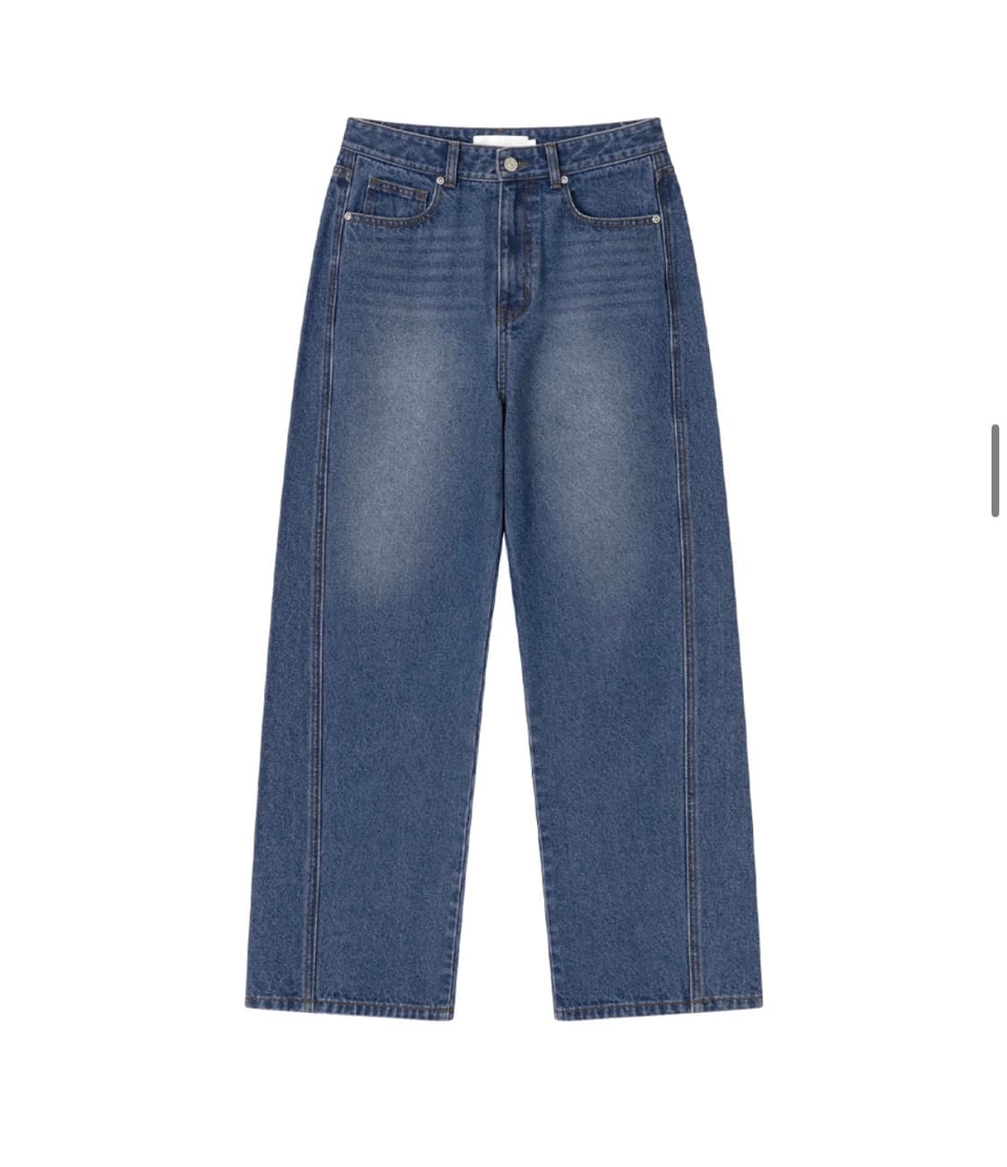 (새상품)(S) 드로우핏 우먼 커브드 와이드 핏 데님 팬츠 [BLUE] 상품이미지6