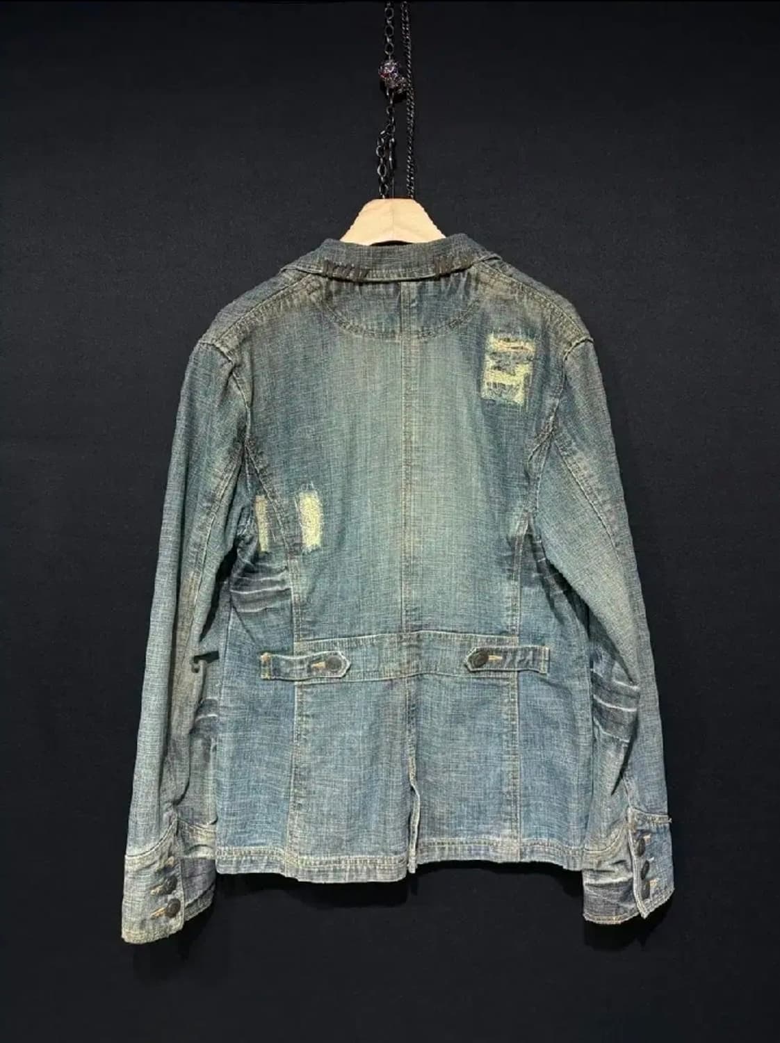 일본Gumu International 데님 가죽 블레이저 상품이미지6