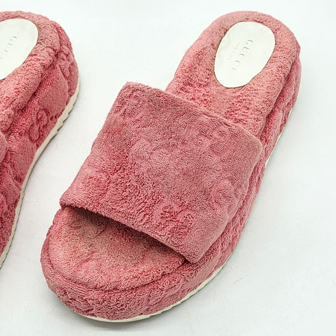 구찌 우먼스 GG 플랫폼 슬라이드 샌들 와일드 로즈 (38) 상품이미지4