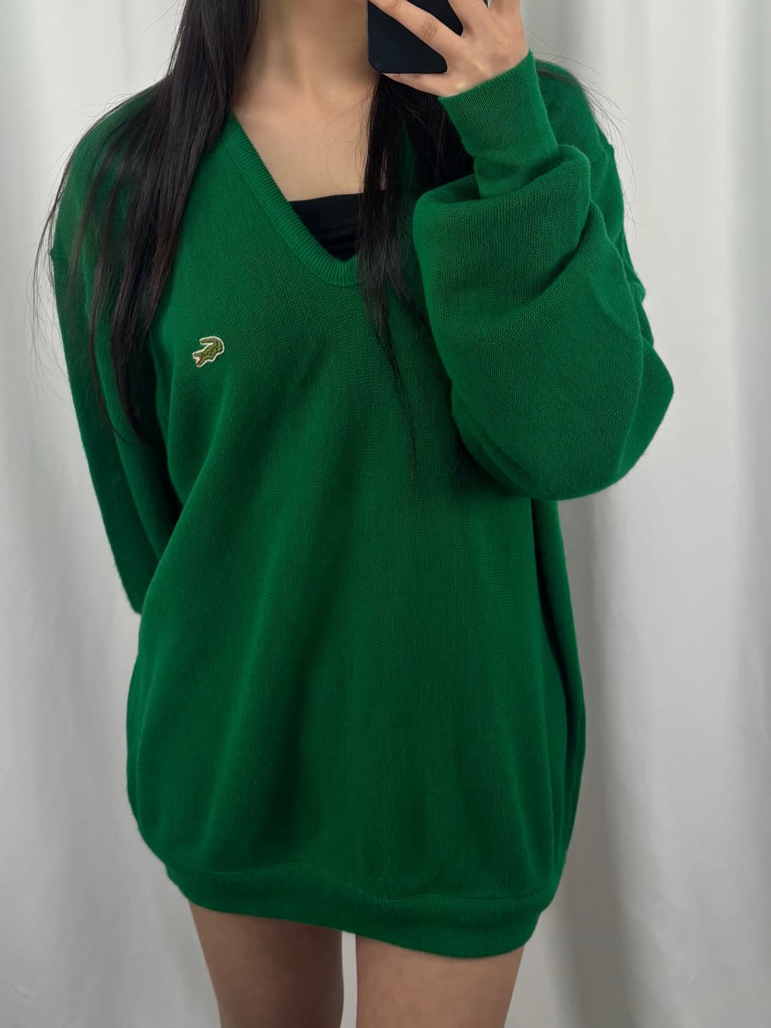 라코스테 그린 브이넥 니트 상품이미지3