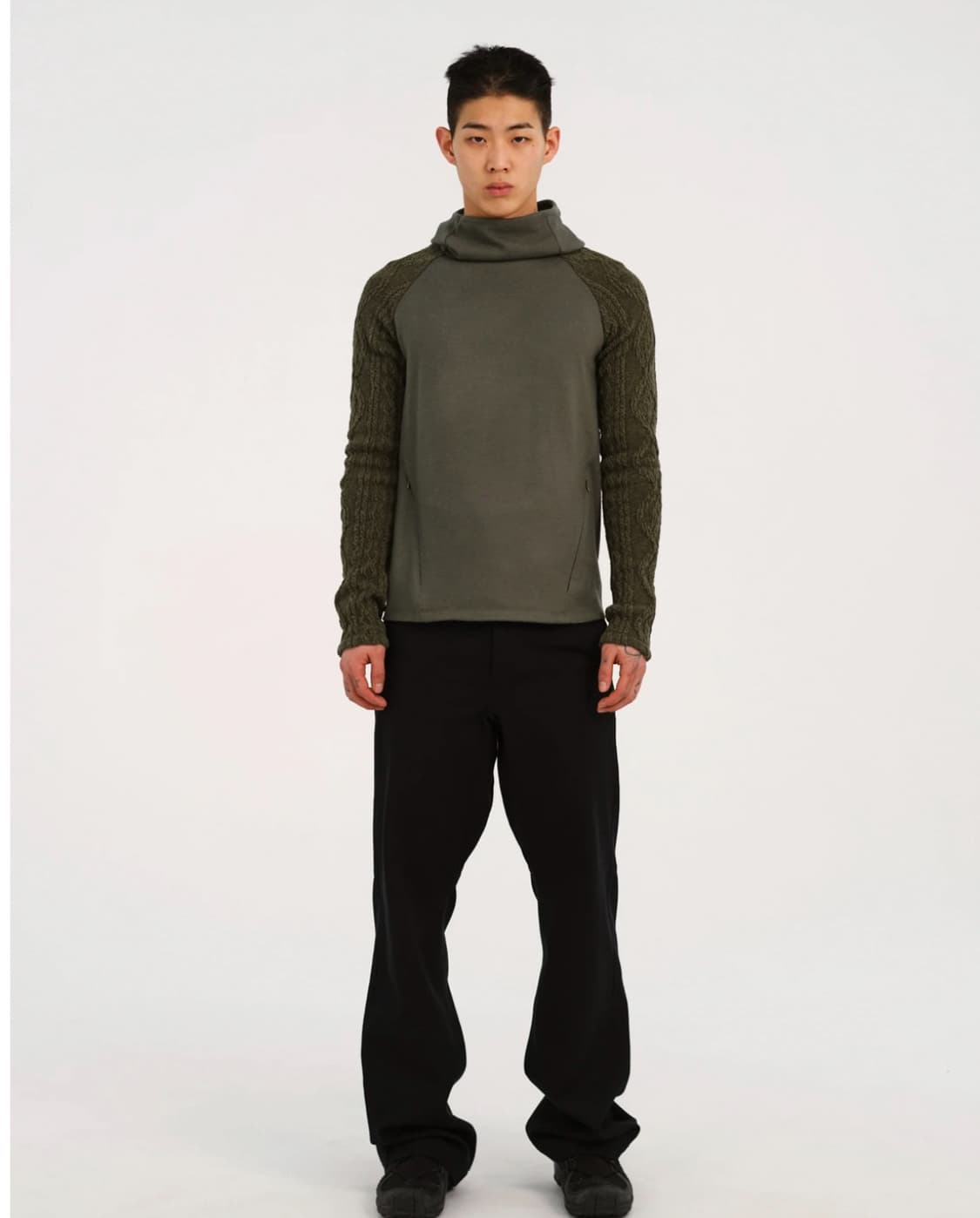 택포) 혜인서 테크울후디 techwool hoodie 카키 상품이미지1