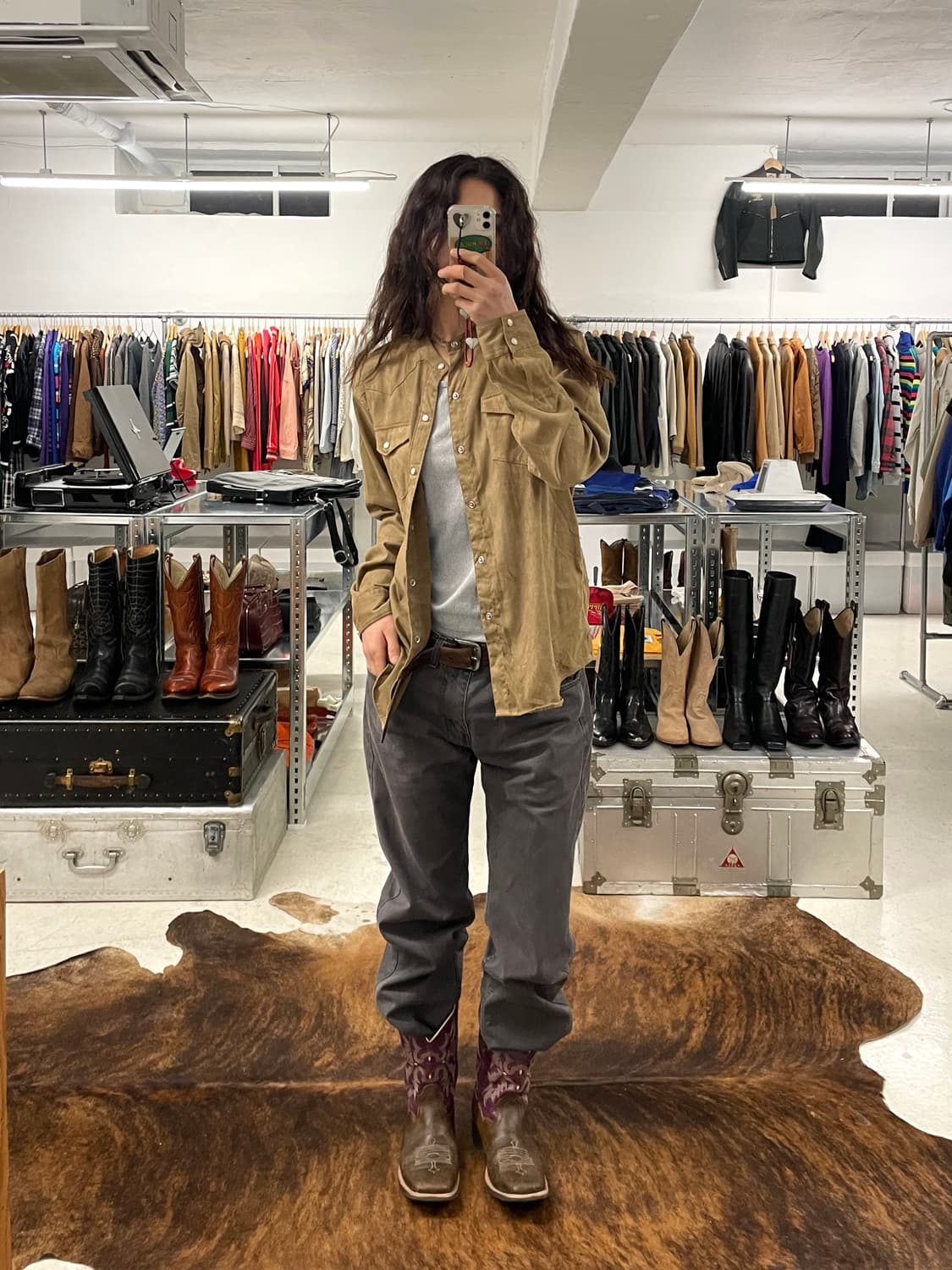 BEAMS suede western shirts 빔즈 스웨이드 웨스턴셔츠 상품이미지9