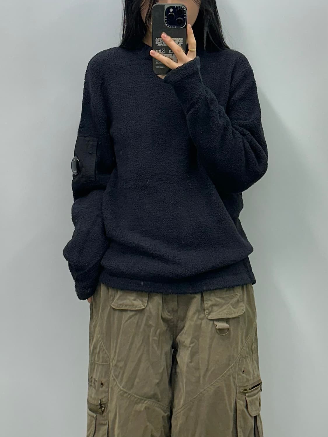 Cp컴퍼니 렌즈 블랙 부클 니트 상품이미지1