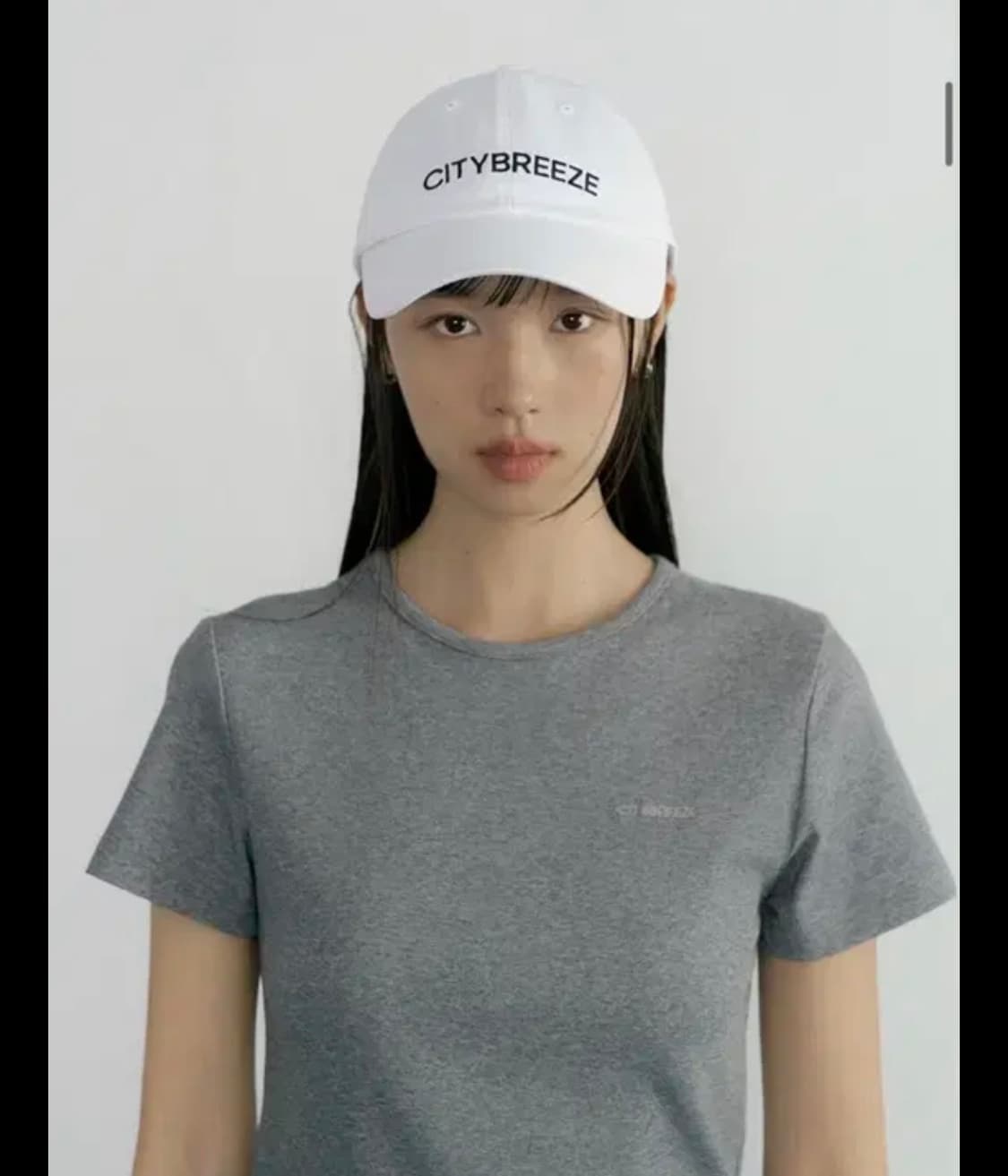 시티브리즈 새상품 에센셜 로고 볼캡 화이트 상품이미지1