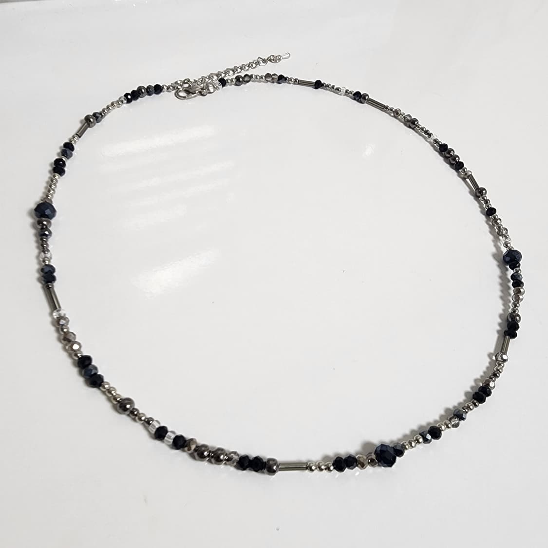 남자 블랙 실버 목걸이 상품이미지3