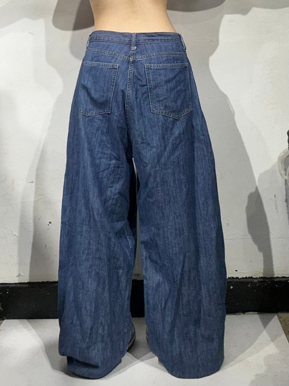 빈티지 중청 와이드 데님 팬츠 XL 상품이미지3