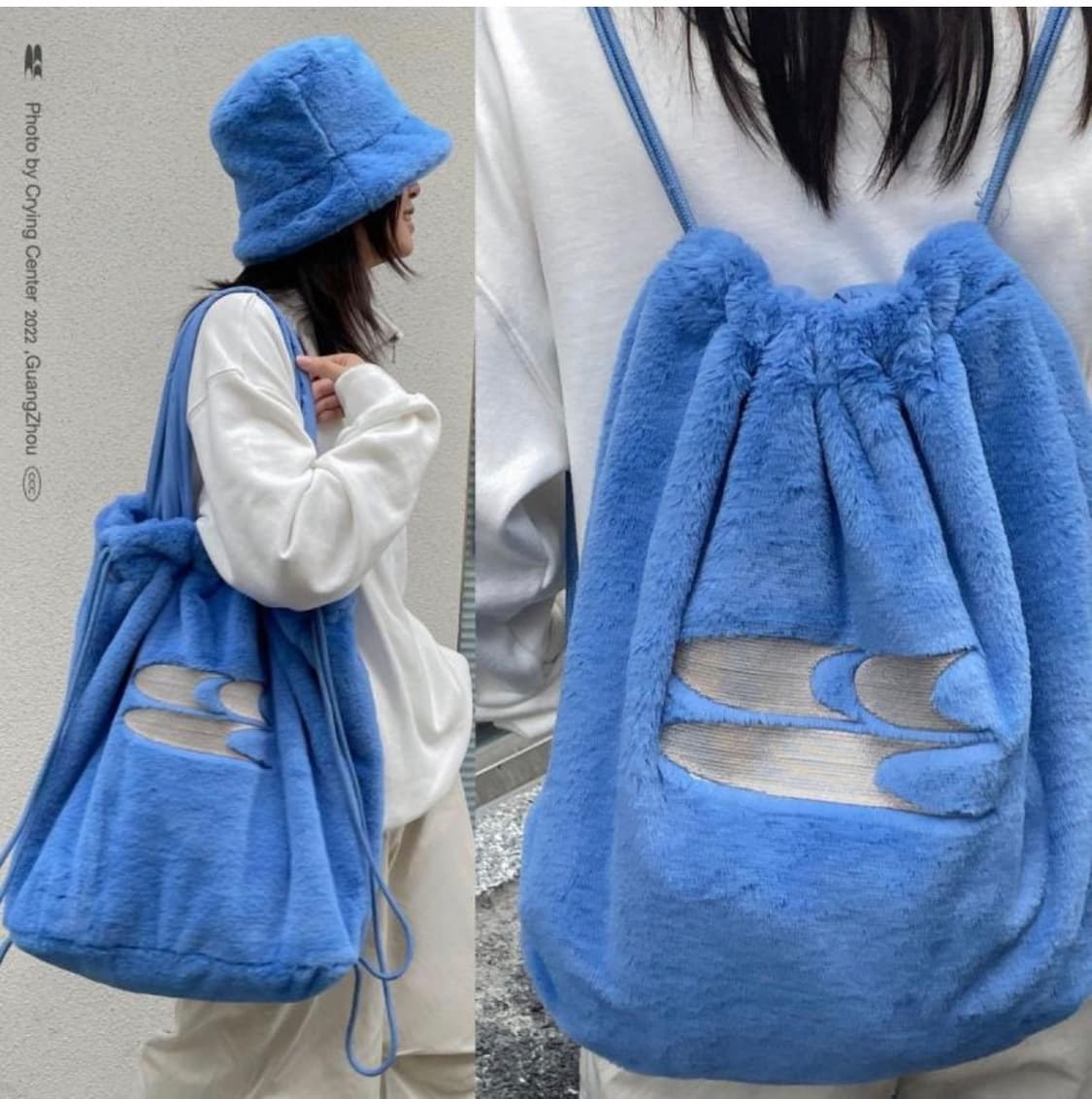 crying center ⋆ 일본 빈티지 y2k 퍼백 💙포인트 가방 상품이미지4