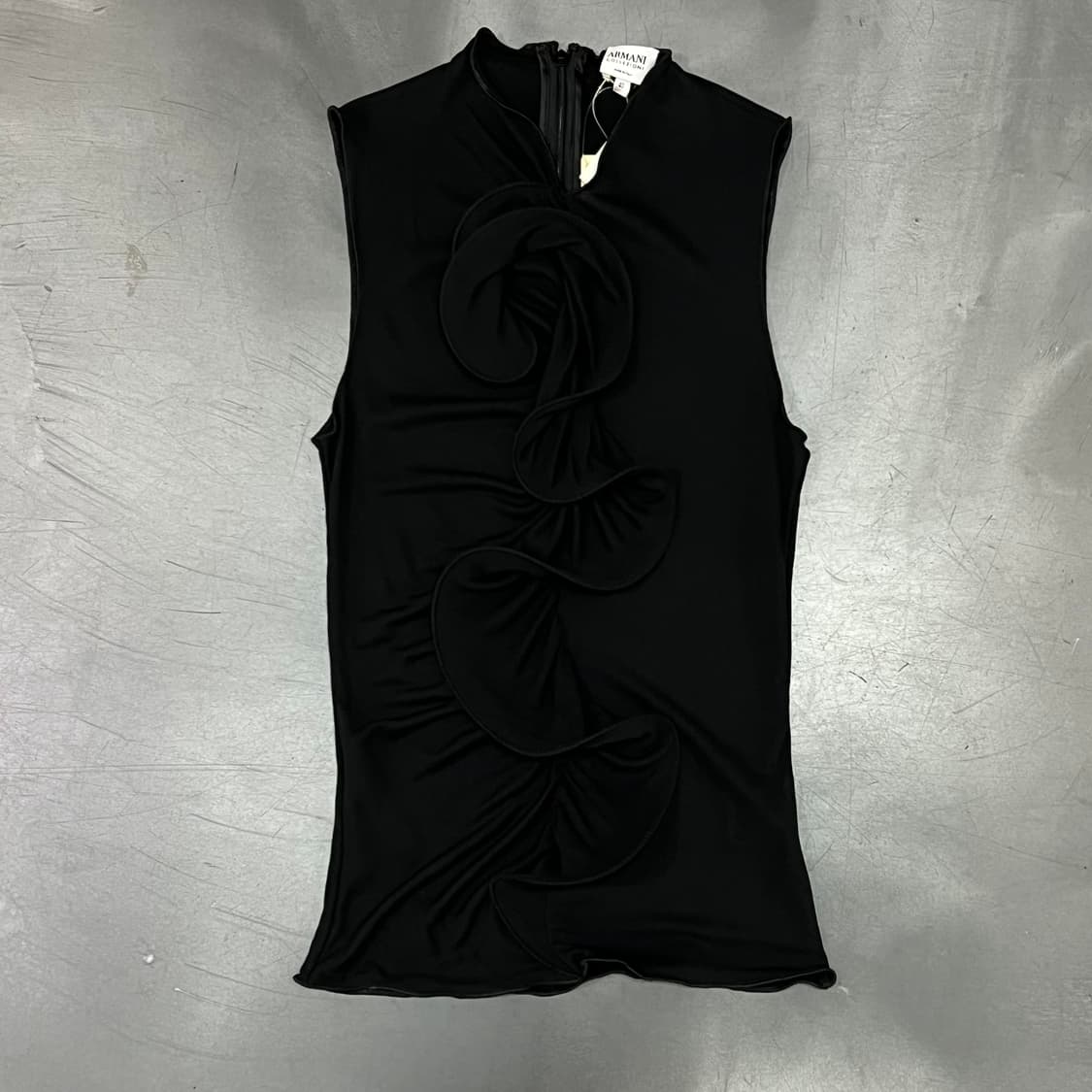 데드스탁 아르마니 꼴레지오니 드레이프 슬리브리스 블라우스 y16016 상품이미지1