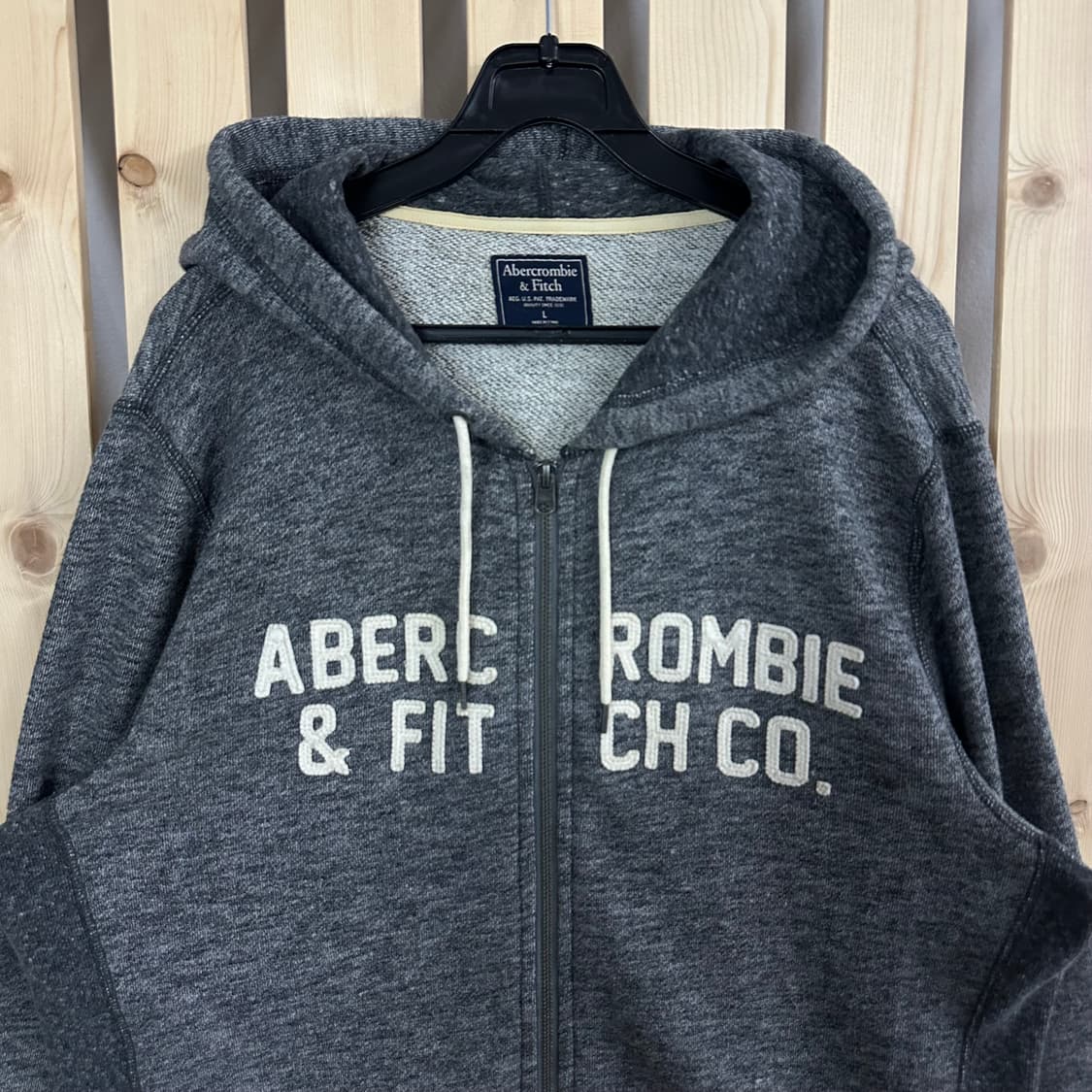 (L) 아베크롬비 그레이 후드집업 상품이미지3