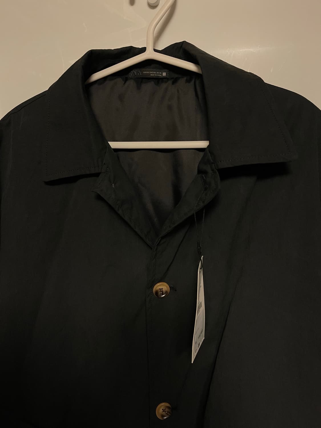 자라 블랙 릴렉스핏 트렌치코트 상품이미지5