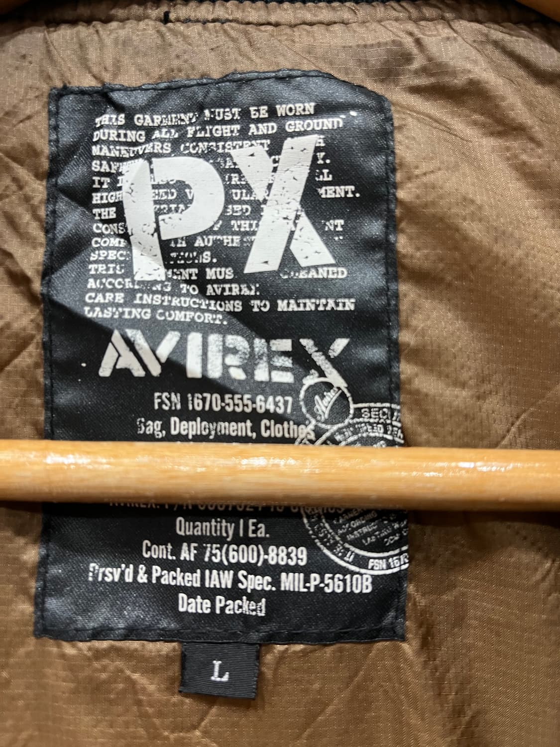 아비렉스 밀리터리 퀼팅 패딩 봄버자켓 L 상품이미지6