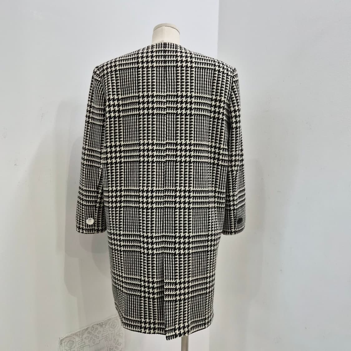 울 하운드투스 체크 클래식 코트 상품이미지5