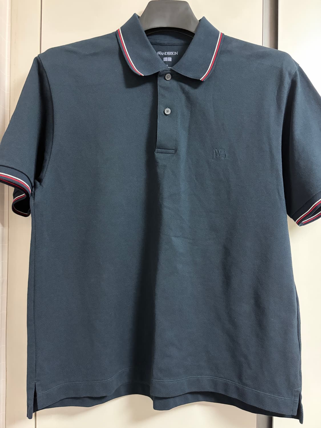 2장 새상품외 유니클로 x JW앤더슨 드라이 피케 폴로 반팔L 블루, 네 상품이미지4