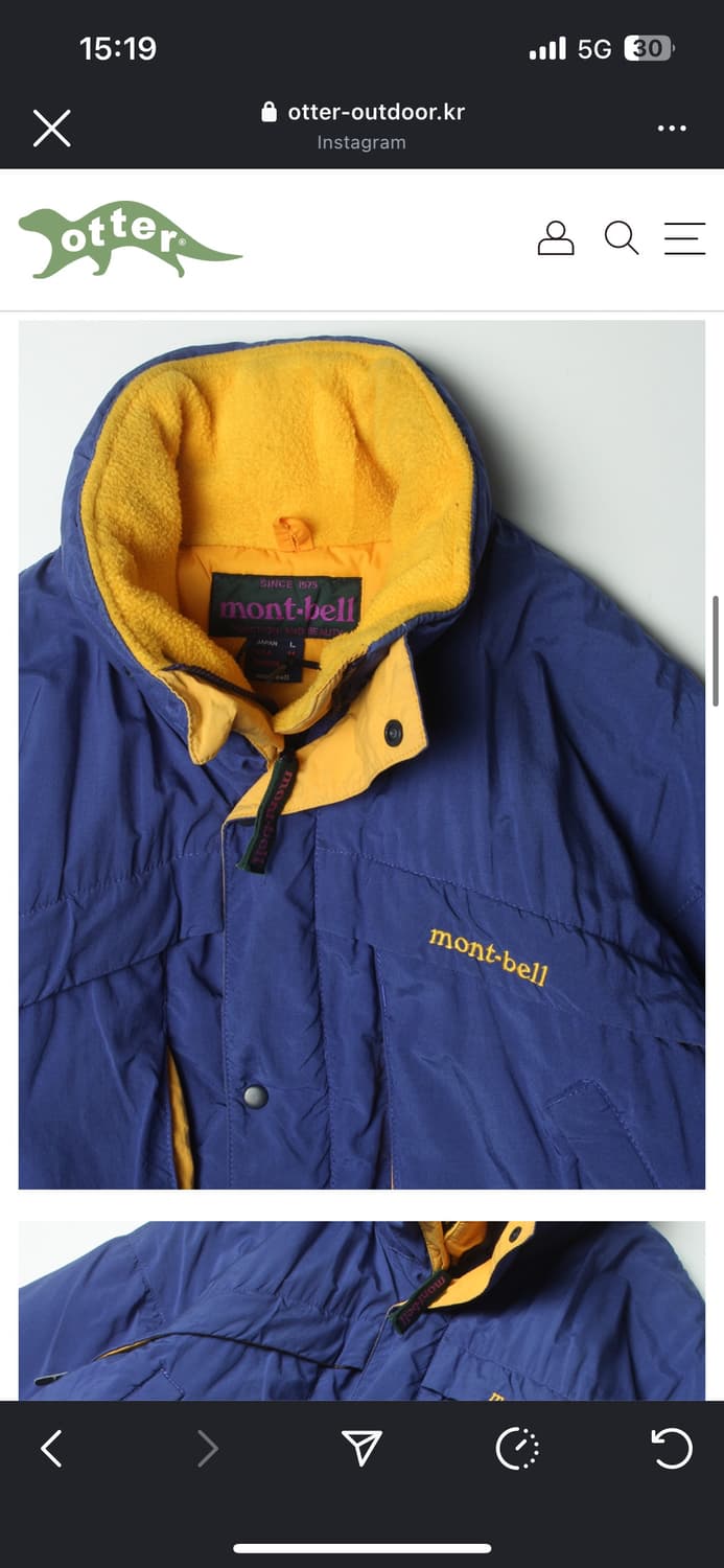 montbell 몽벨 90s p.t.f.e 파카 패딩 자켓 상품이미지2