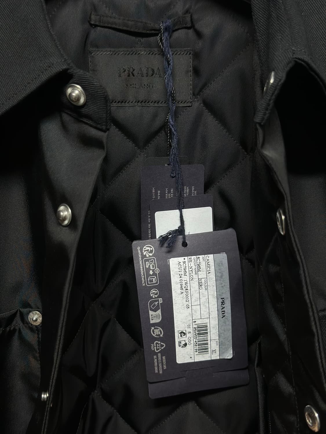 (새상품) 프라다 나일론 패디드 자켓 XL 상품이미지10