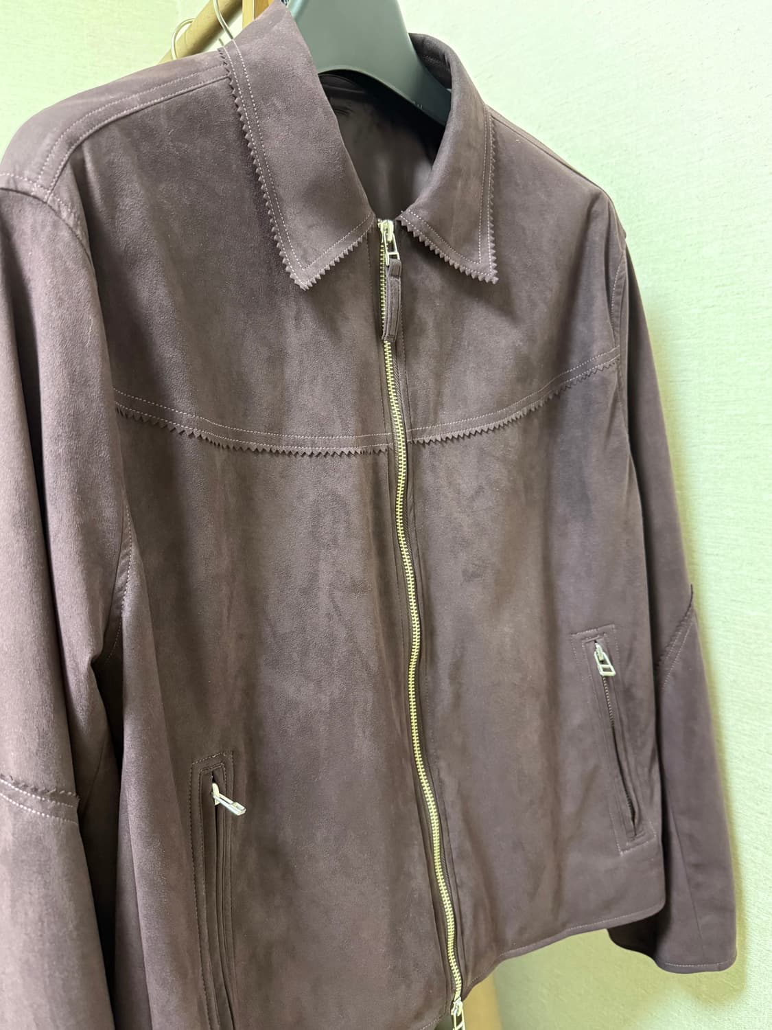 유스 스웨이드 자켓 딥퍼플 M 상품이미지1