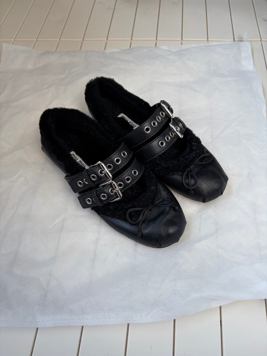 Miu miu fur ballet flat 37 상품이미지1