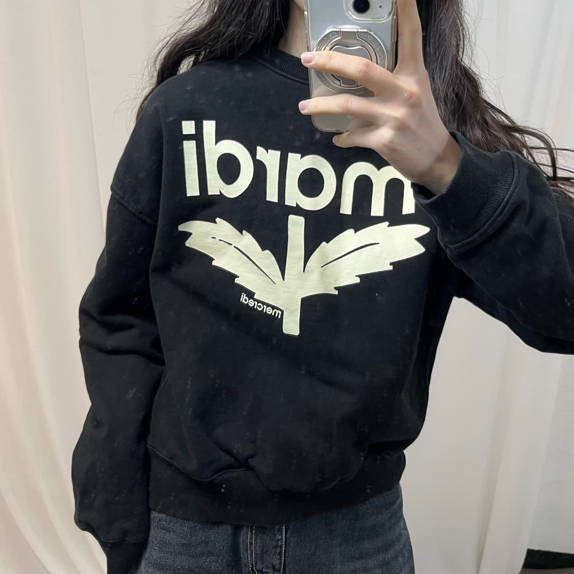 Mardi Mercredi Black Sweatshirt 상품이미지3