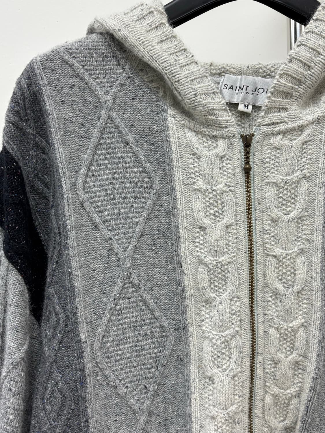 빈티지 그레이 니트 후드집업 상품이미지7