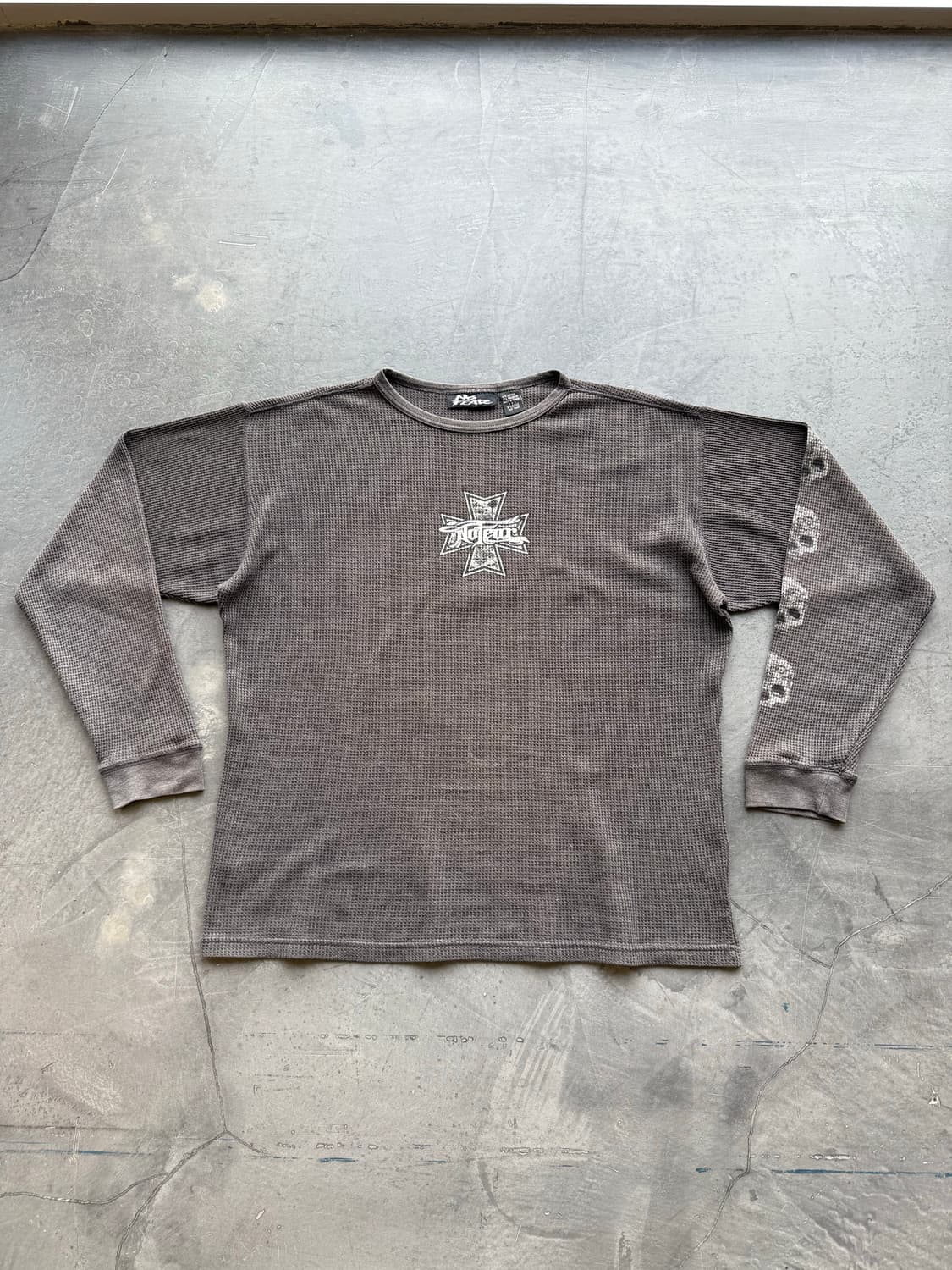 No Fear 90s 노피어 아이언크로스 스컬 써멀 롱슬리브 티셔츠 상품이미지1