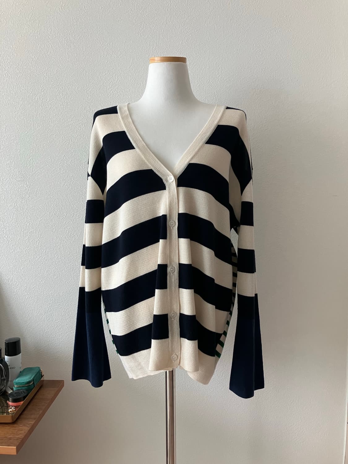 베네통 스트라이프 울혼방 가디건 봄가디건 상품이미지1