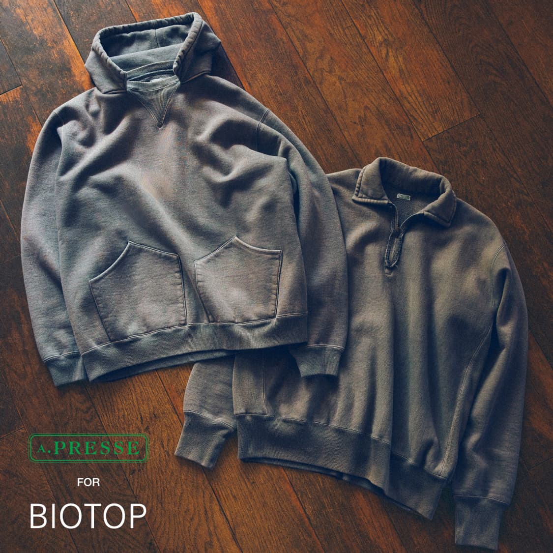 [4] 25aw 아프레쎄 비오탑 별주 하프집업 그레이 상품이미지2