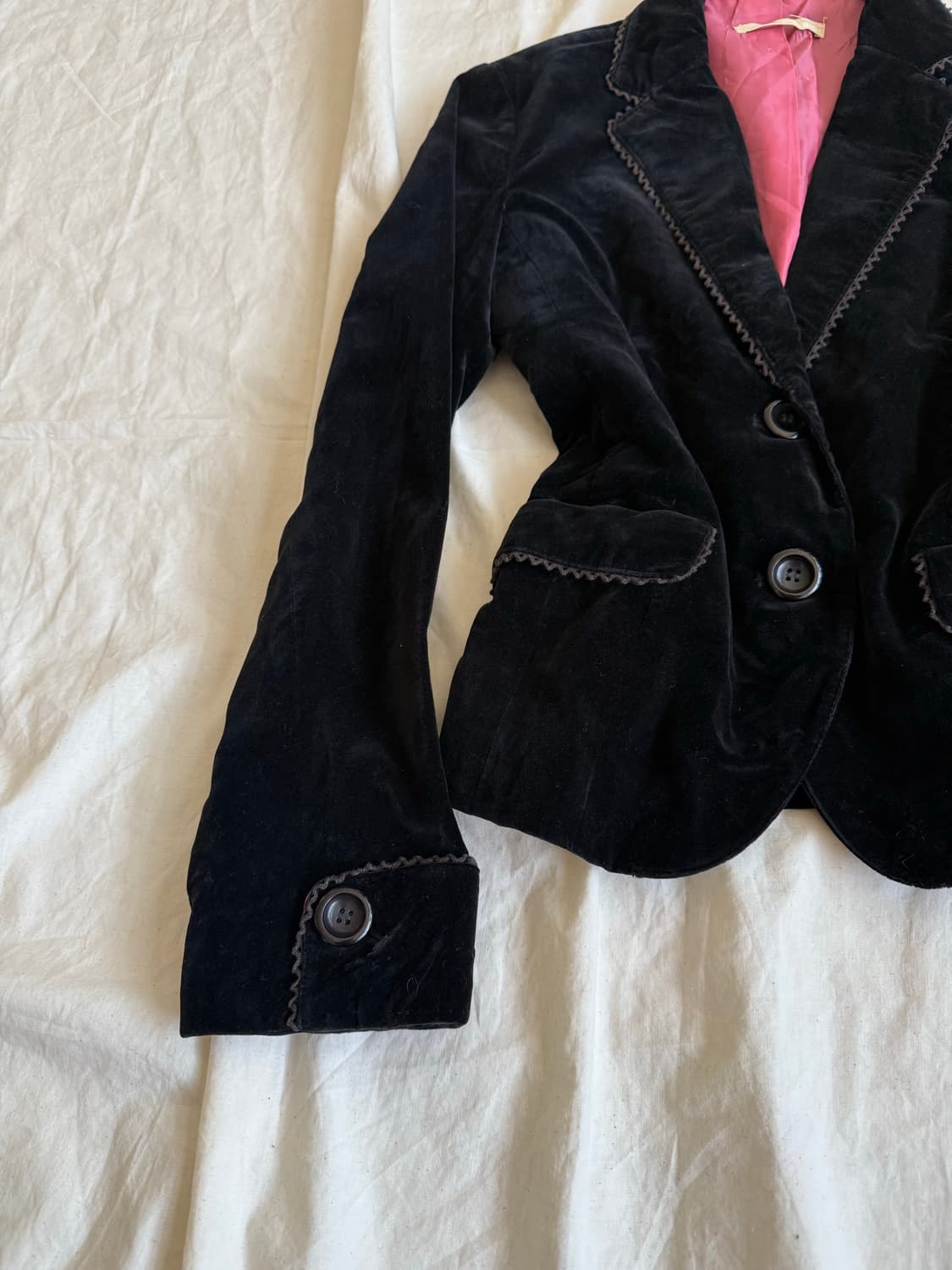 공겜여주 고스로리 벨벳 블랙 자켓 상품이미지2