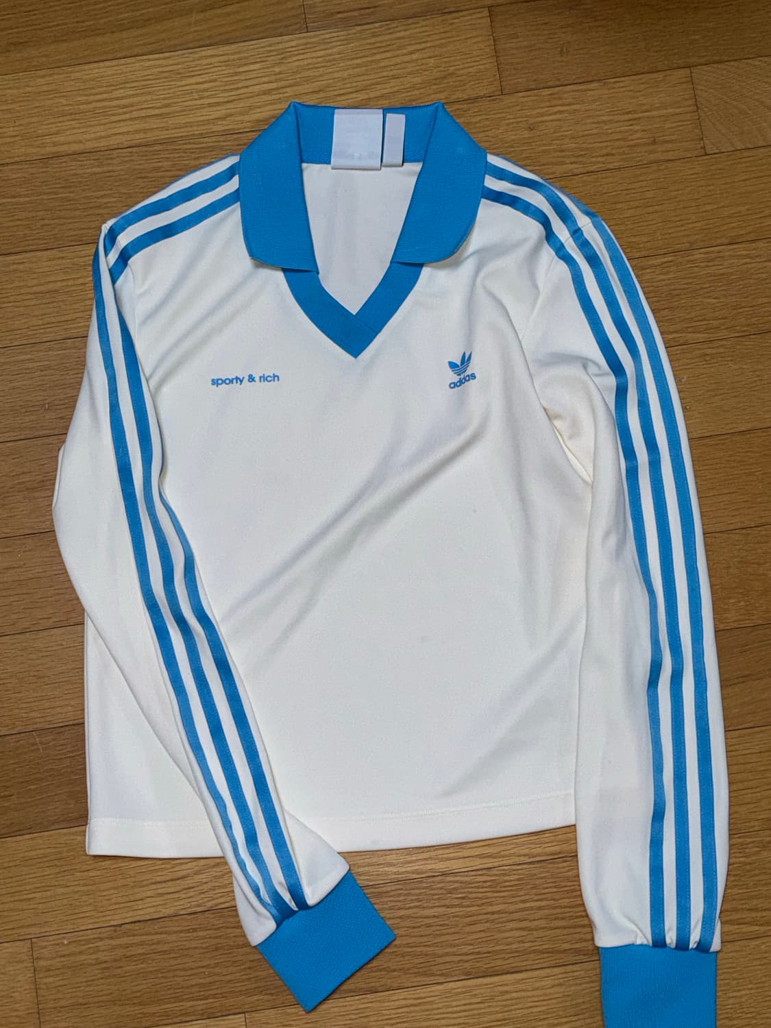 (W) 아디다스 x 스포티 앤 리치 롱슬리브 풋볼 저지 크림 화이트(s) 상품이미지2