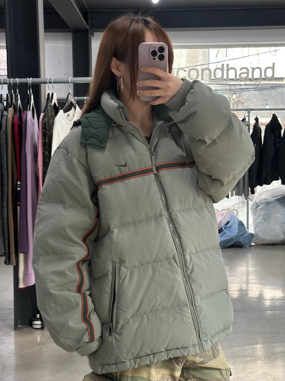 나이키 00s 스우시 피스타치오 패딩 상품이미지2