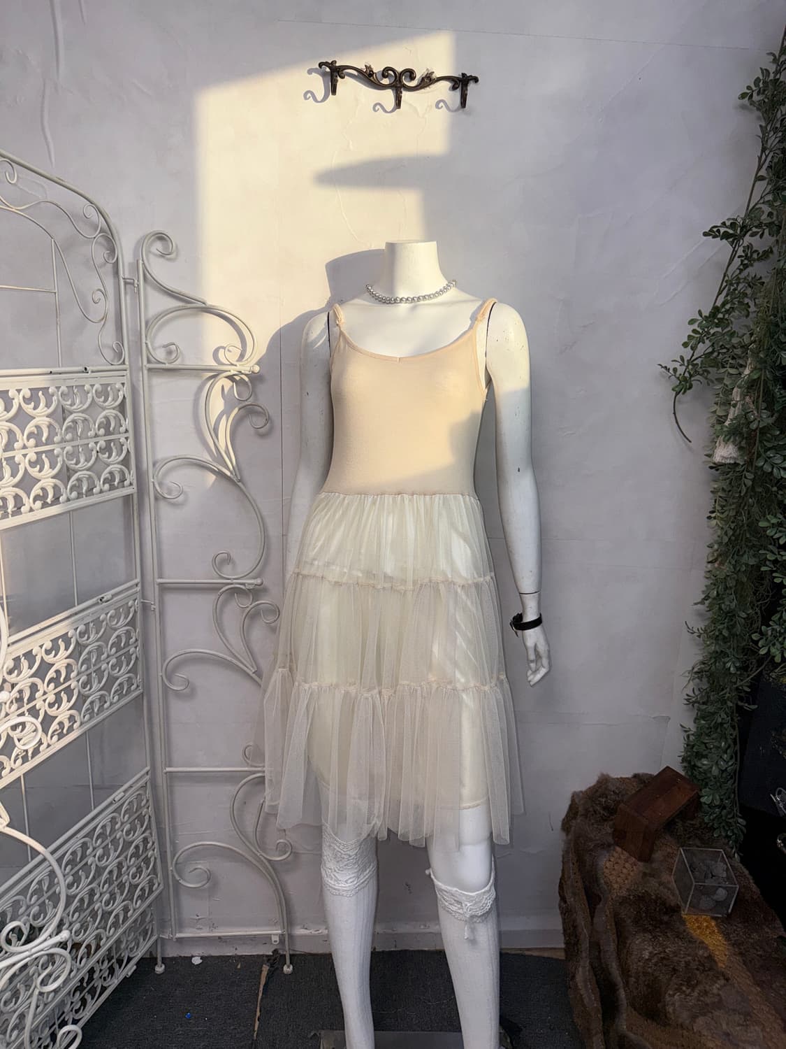 Pink beige ballet chiffon ops 상품이미지4