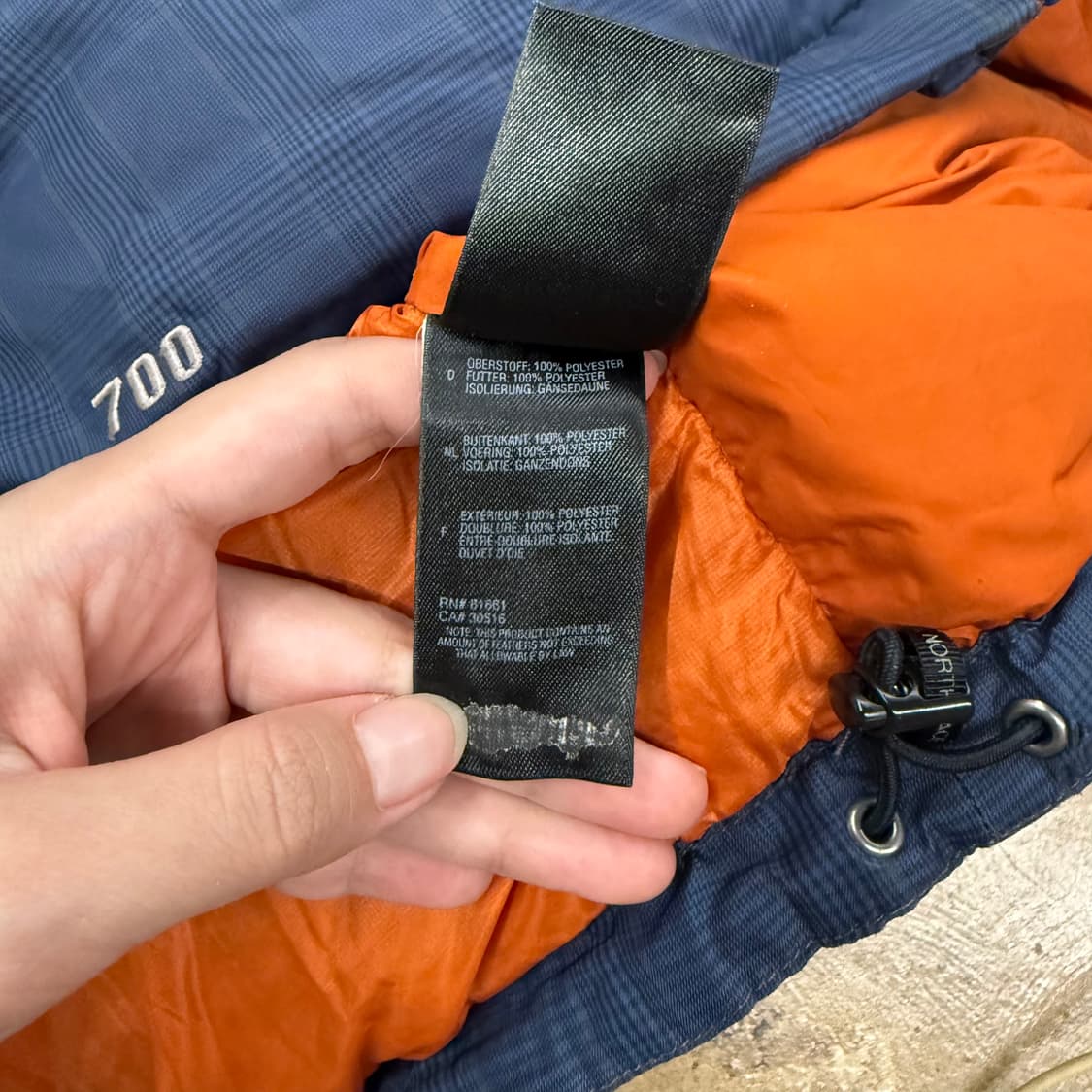 [정품/L] 노스페이스 700 네이비체크 패딩조끼 b14 상품이미지6