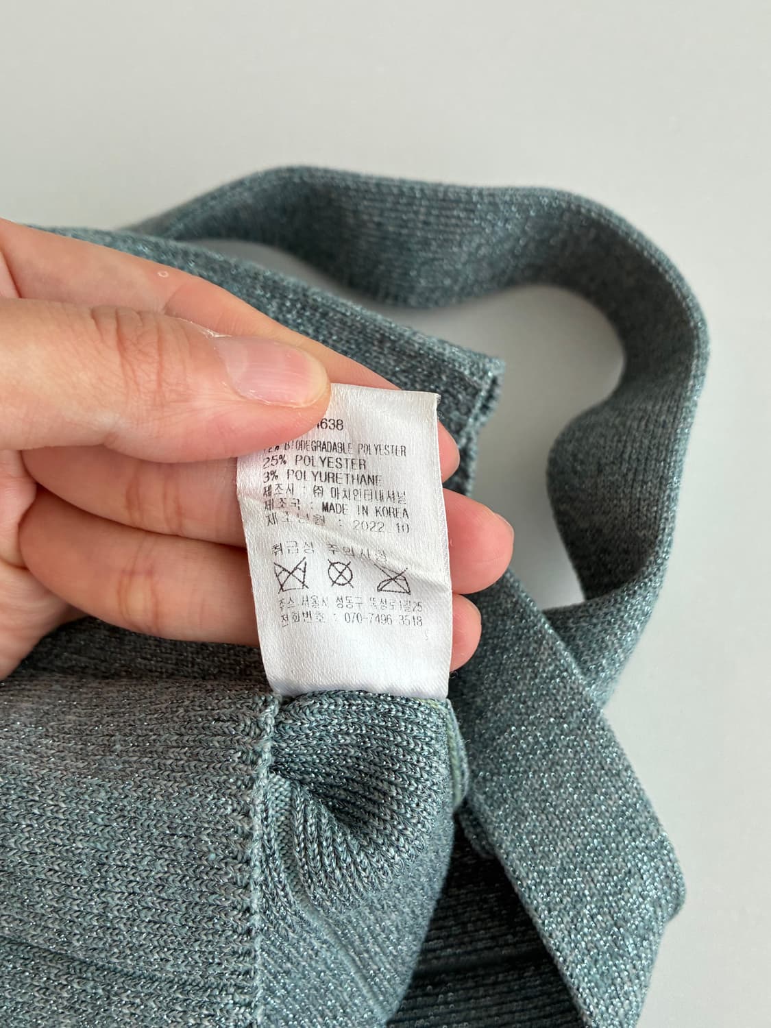 조셉앤스테이시 럭키 플리츠 니트 백 더스티블루 상품이미지6