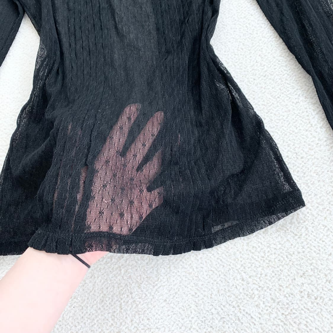 블랙페어리 ♥ 레이스 시스루 블라우스 상품이미지3