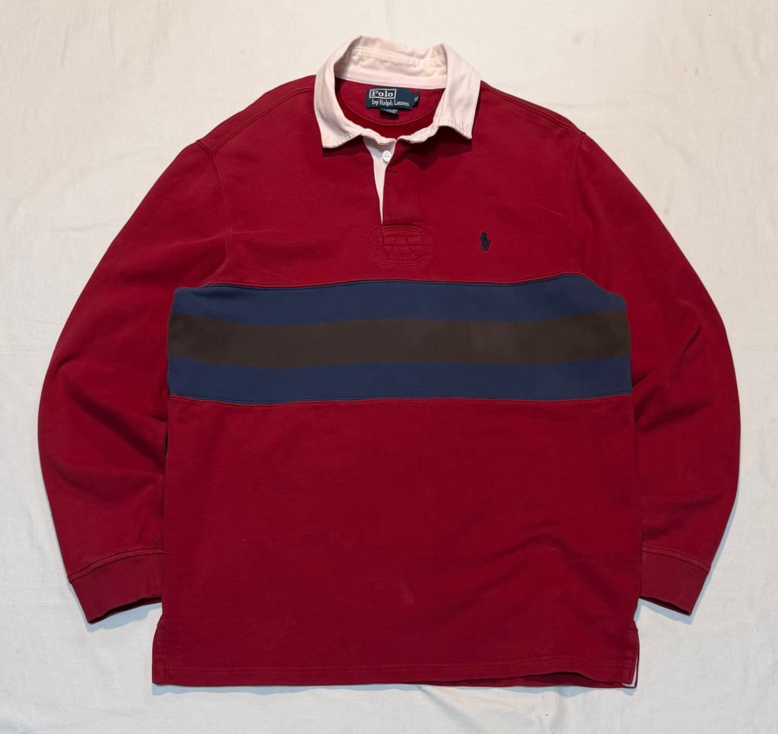 폴로 랄프로렌 롱슬리브 럭비티 레드 버건디 상품이미지1