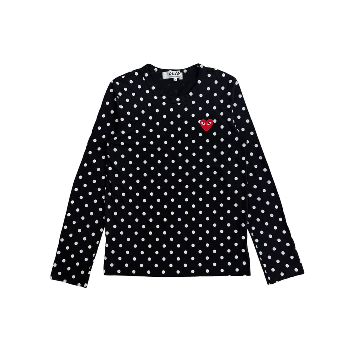 꼼데가르송 여성 도트 땡땡이 롱슬리브 긴팔 티셔츠 (L) 상품이미지1