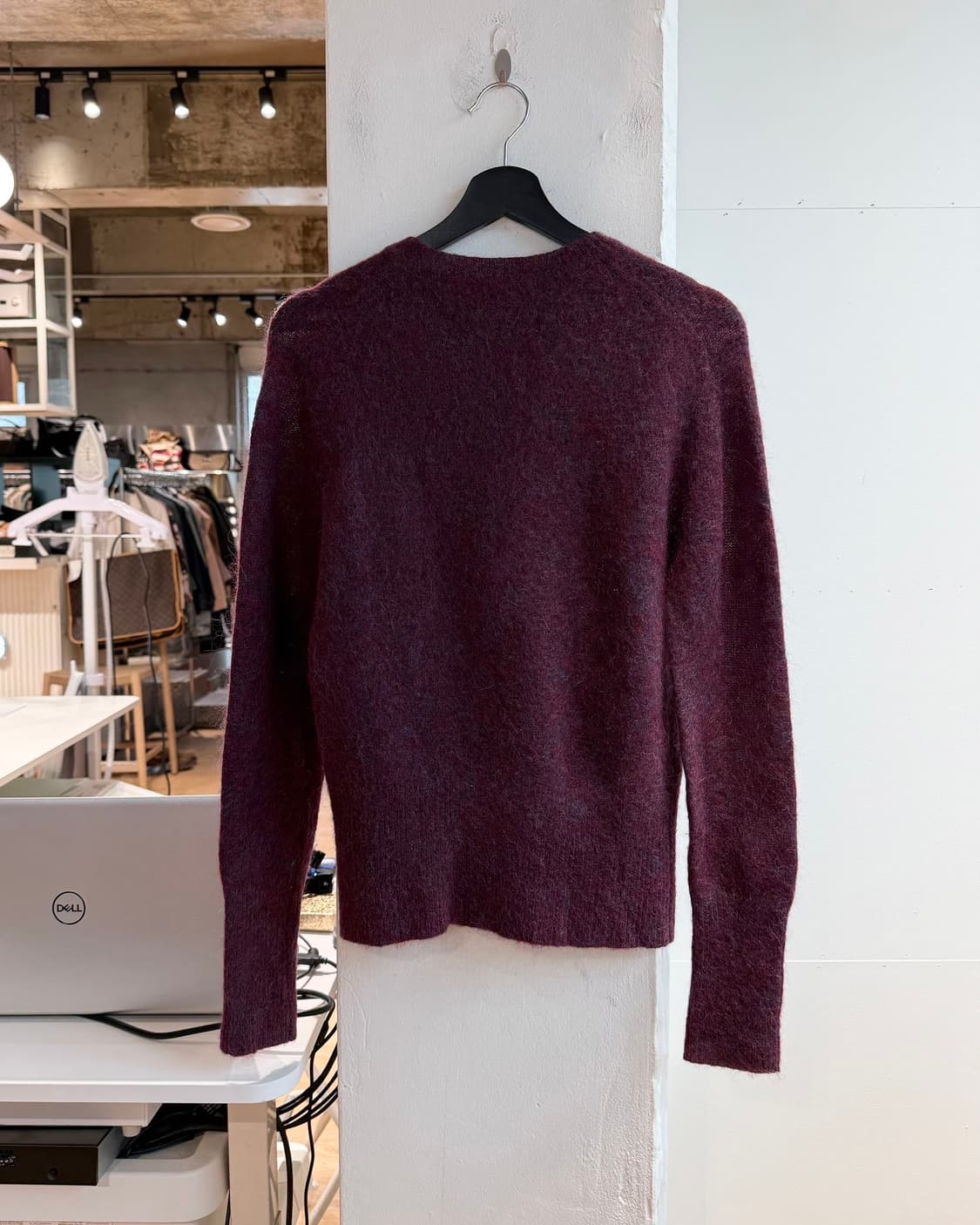 아크네 스튜디오 버건디 모헤어울 니트 상품이미지7