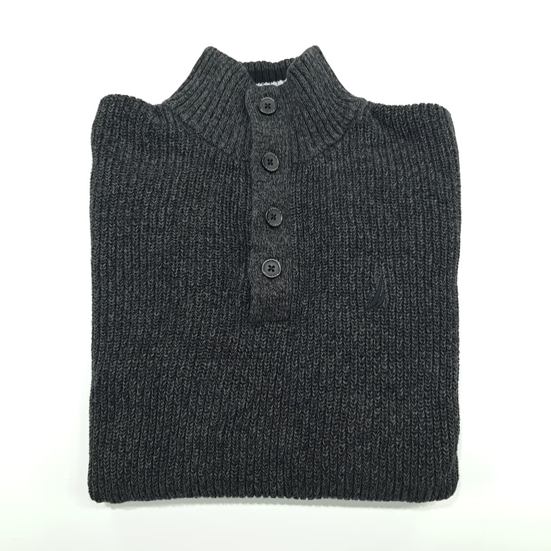 CN975 L 노티카 차콜그레이 하프버튼 긴팔 니트 스웨터 상품이미지7