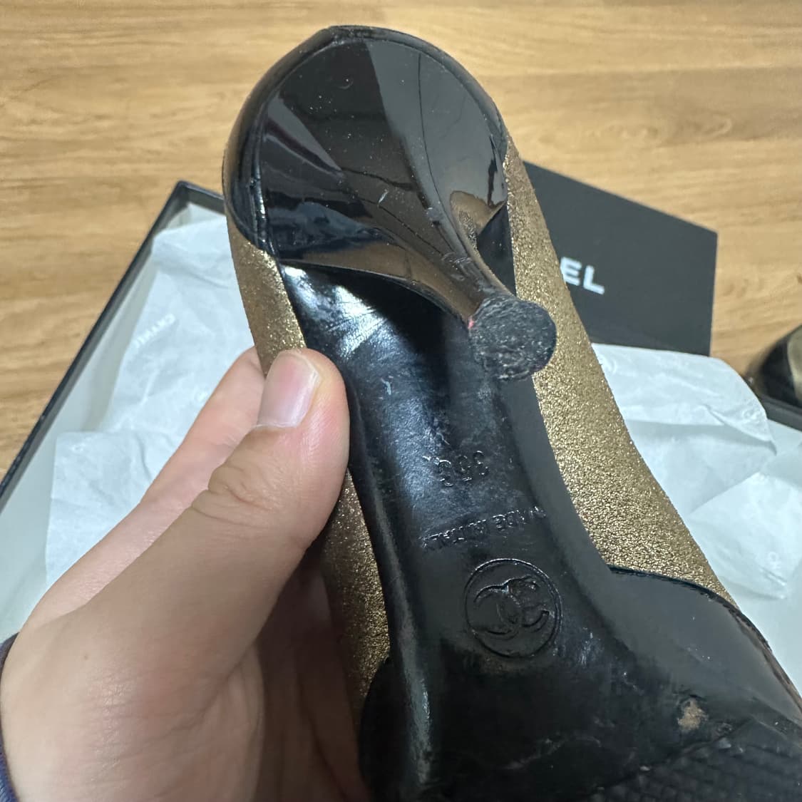 샤넬 로고 컬랙션 힐 35 박스 풀 상품이미지3