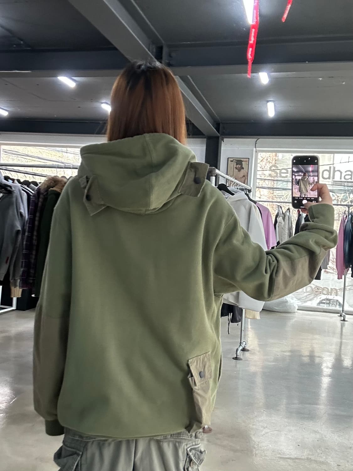 팔라스 21SS C-포켓 후드 그린 후드티 상품이미지6