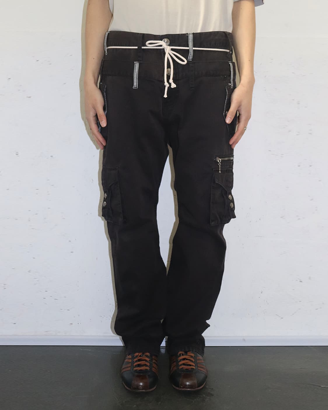 더블포커스 더블 웨이스트 카고팬츠 상품이미지1