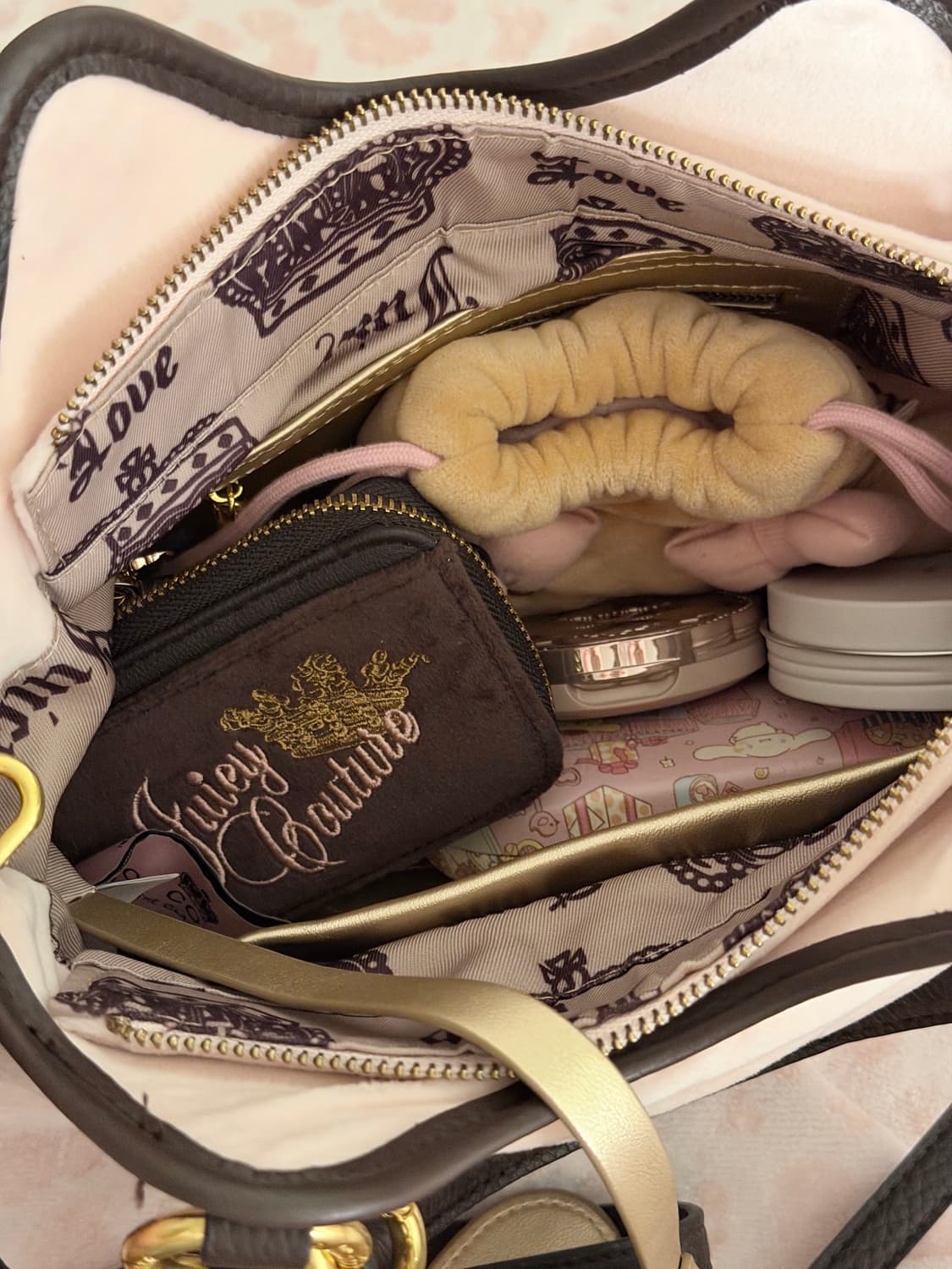 쥬시꾸뛰르 핸드백 하우스 오브 쥬시 베이비핑크 갸루 핀터깔 상품이미지6