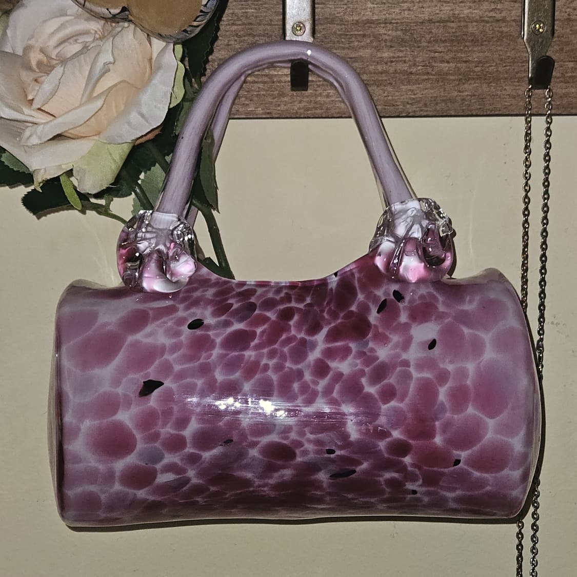 이탈리아 무라노 핑크 마블 꽃잎 바구니 상품이미지5