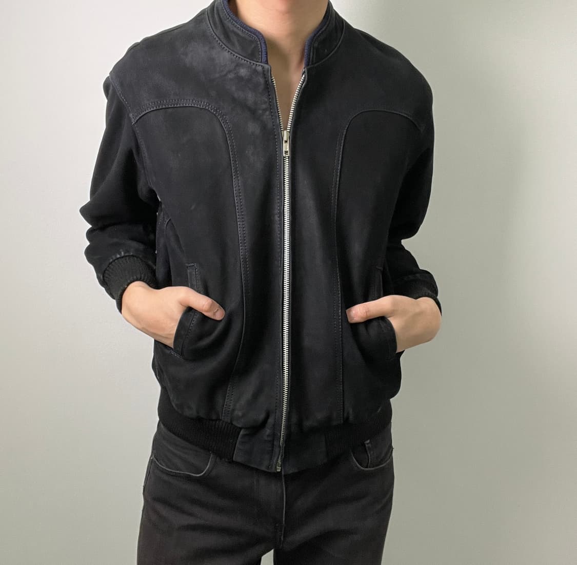 도쿄 크로스 조 블랙 스웨이드 봄버 자켓 M 상품이미지1